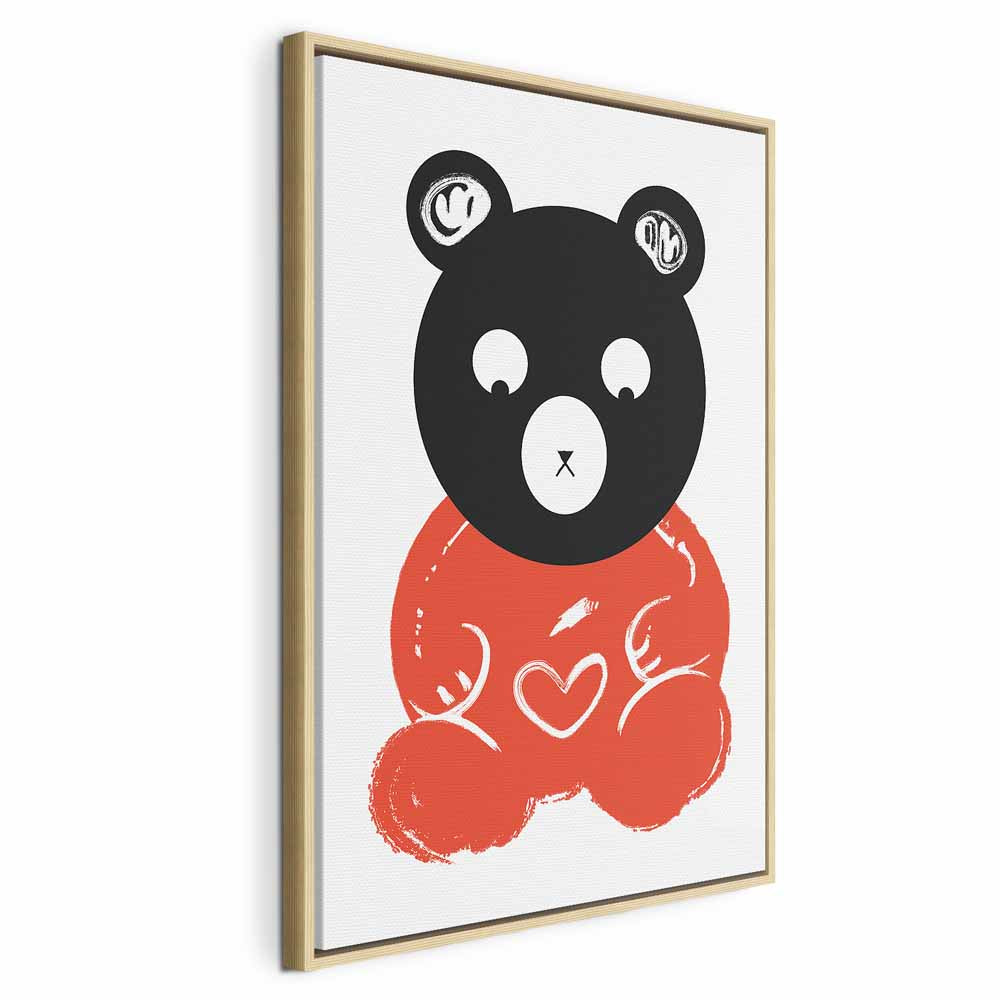 Thoughtful Bear Funny Kids Canvas Print