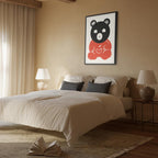 Thoughtful Bear Funny Kids Canvas Print