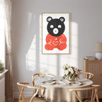 Thoughtful Bear Funny Kids Canvas Print
