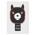 Decorative Alpaca Funny Vertical Canvas Print