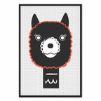 Decorative Alpaca Funny Vertical Canvas Print