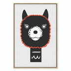Decorative Alpaca Funny Vertical Canvas Print