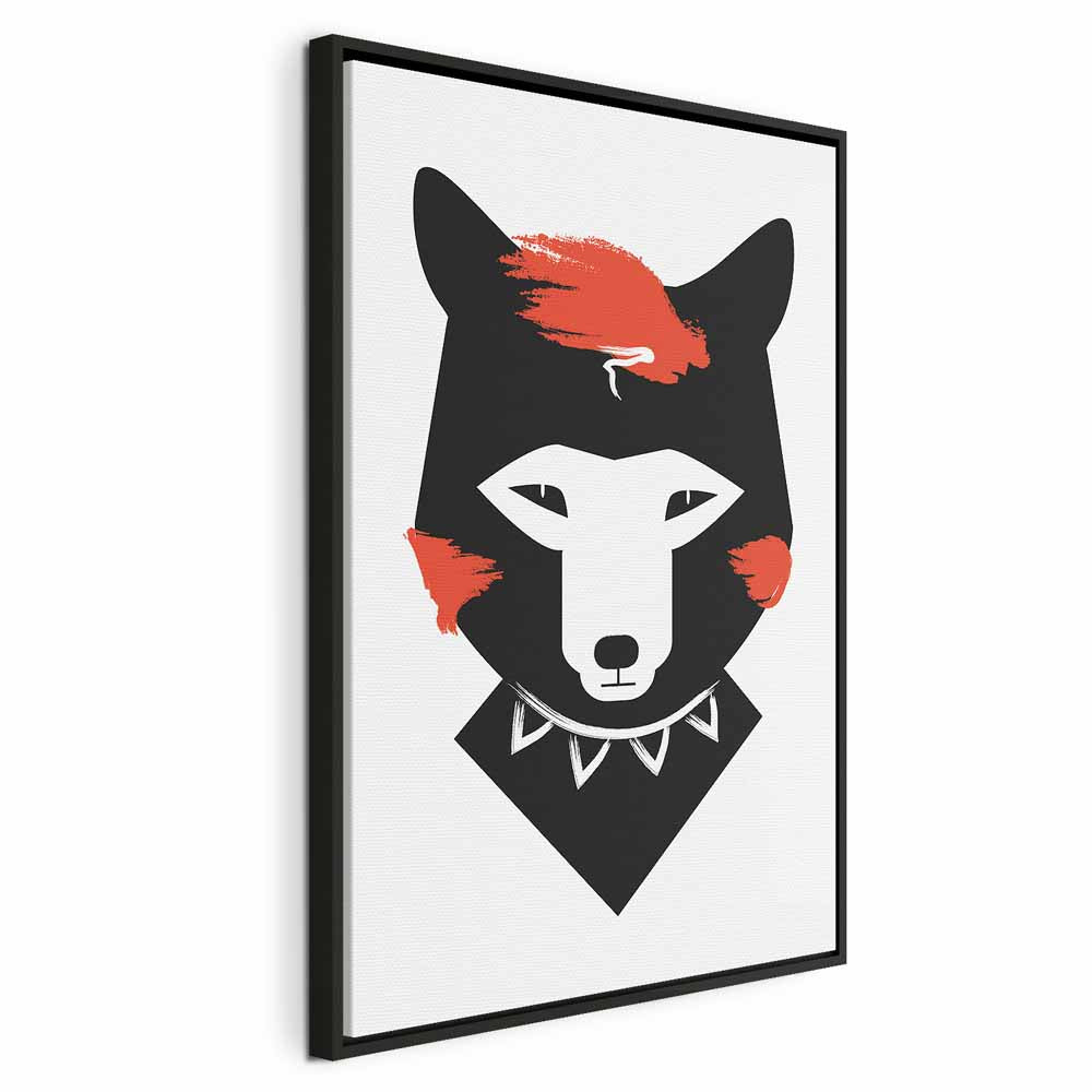 Polite Fox Funny Vertical Canvas Print