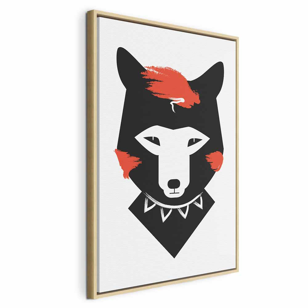 Polite Fox Funny Vertical Canvas Print