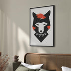Polite Fox Funny Vertical Canvas Print
