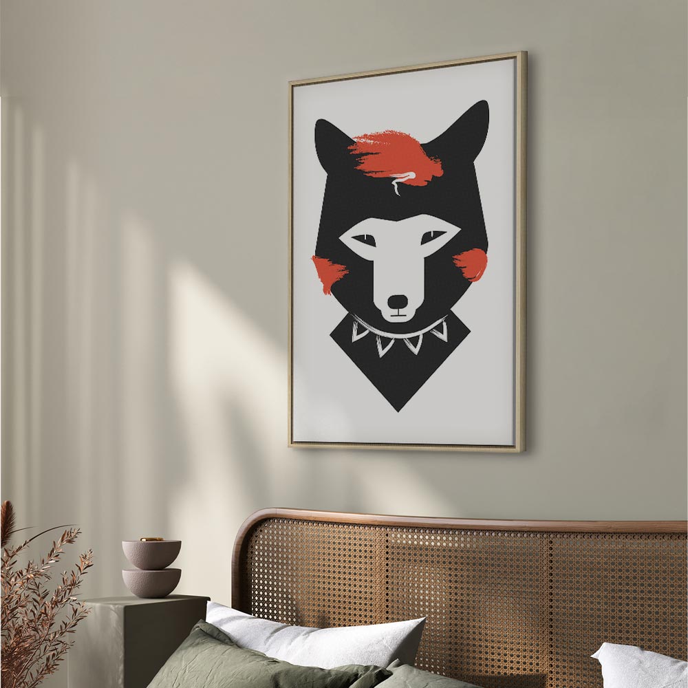Polite Fox Funny Vertical Canvas Print