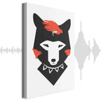 Polite Fox Funny Vertical Canvas Print