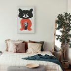 Mr. Raccoon Funny Animal Canvas Print