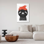 Crazy Sloth Funny Canvas Print