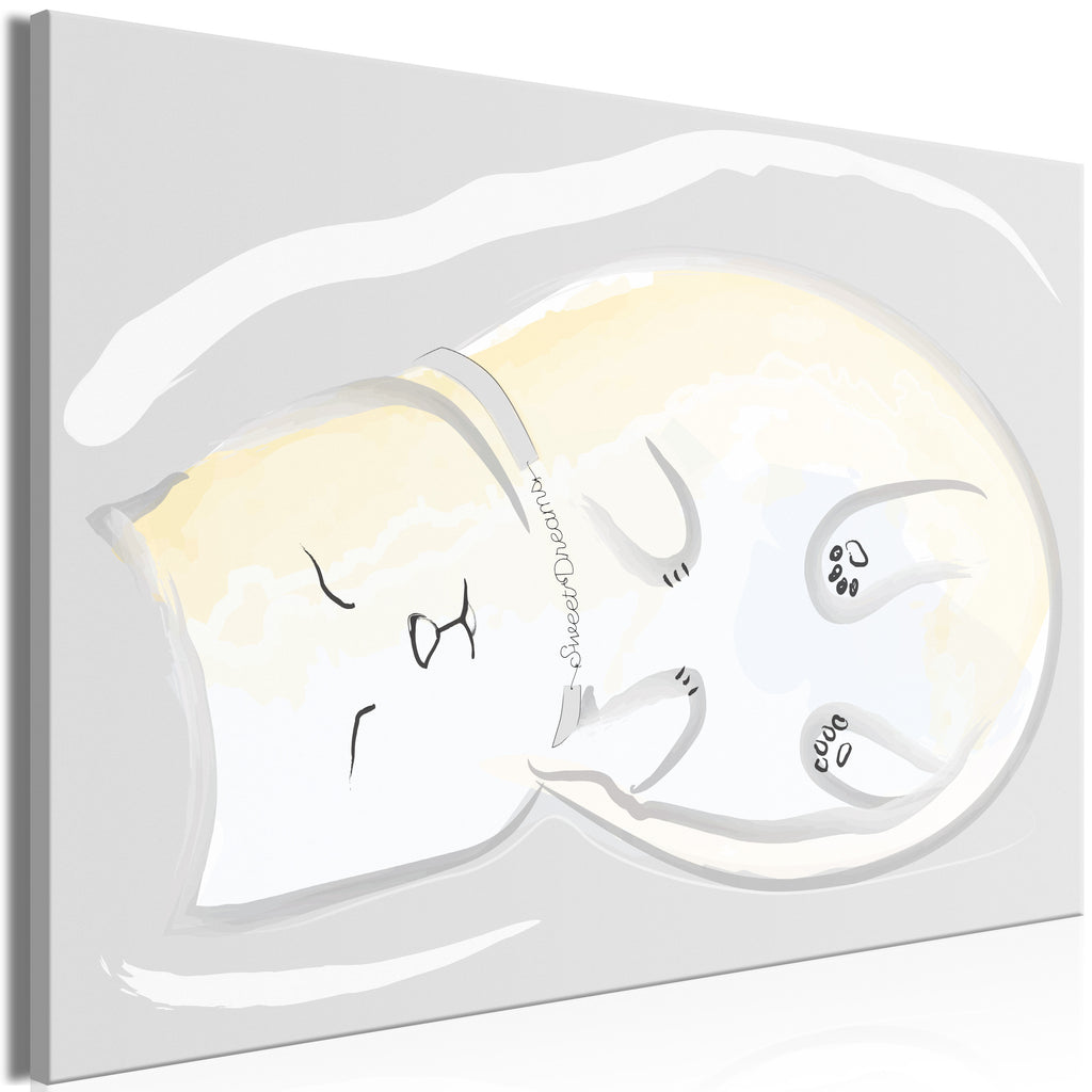 Canvas Print Sleepy Kitty Vertical