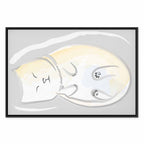 Sleepy Kitty Funny Cat Canvas Print