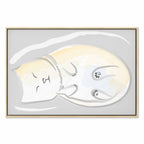 Sleepy Kitty Funny Cat Canvas Print
