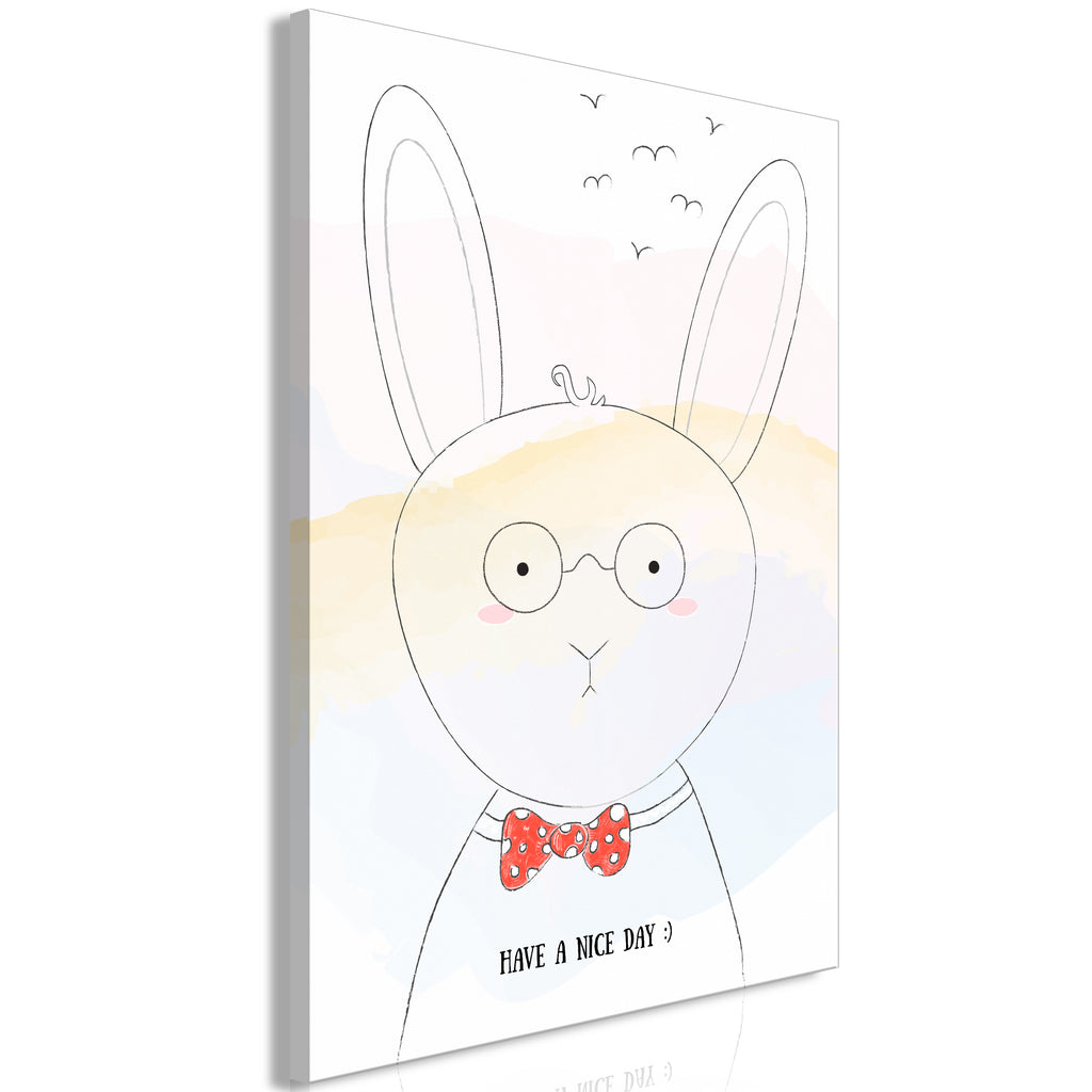 Canvas Print Greetings from Rabbit (1 Part) Vertical