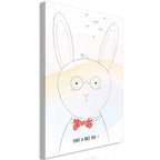 Canvas Print Greetings from Rabbit (1 Part) Vertical