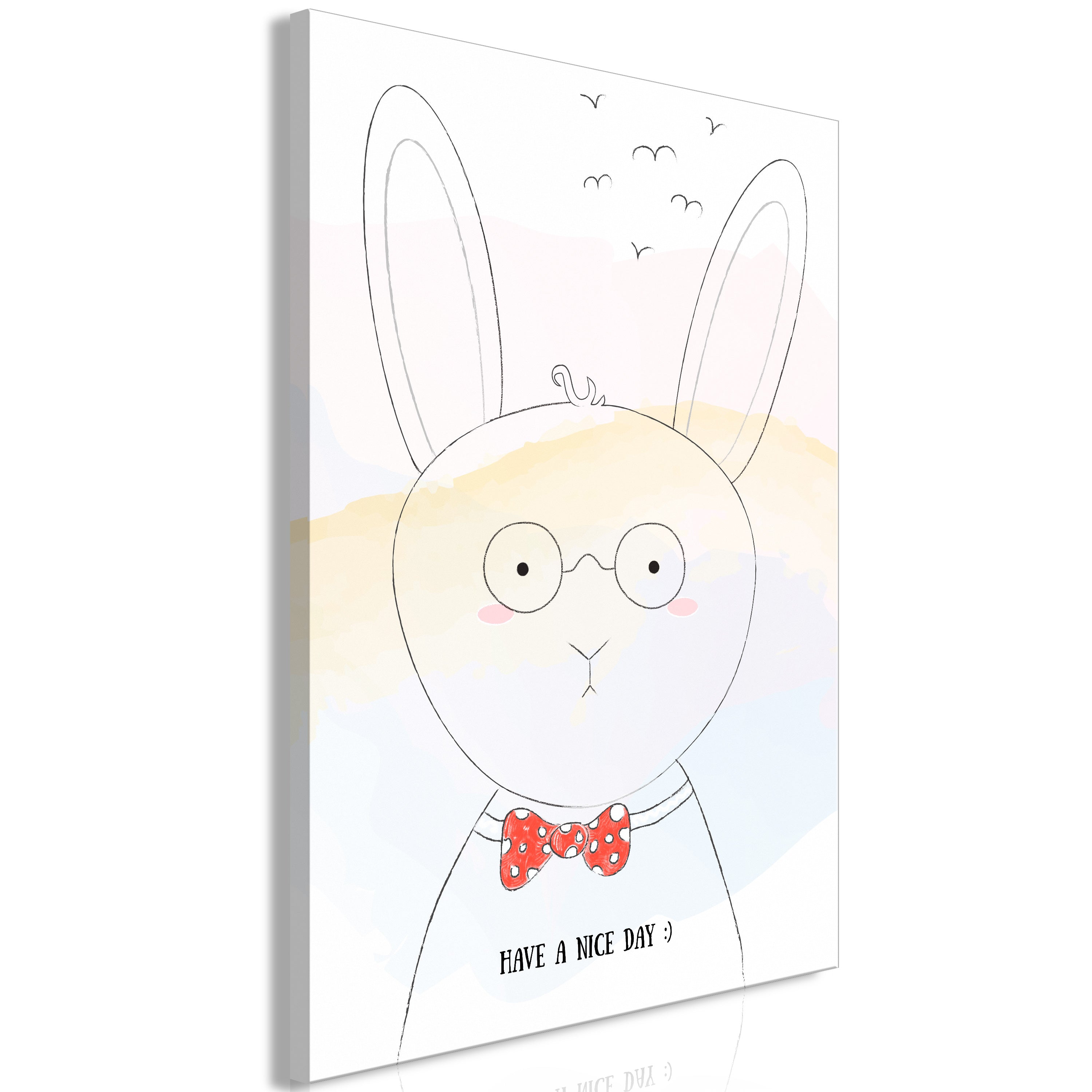 Canvas Print Greetings from Rabbit (1 Part) Vertical