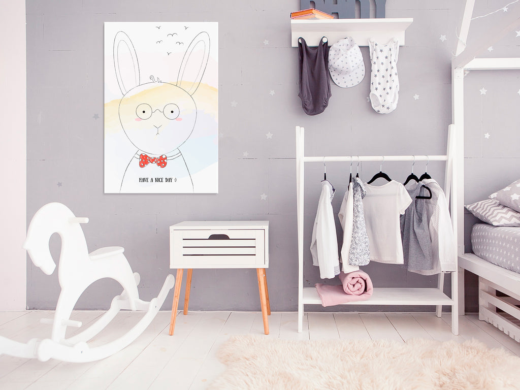 Canvas Print Greetings from Rabbit (1 Part) Vertical