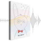 Rabbit Greetings Funny Canvas Print