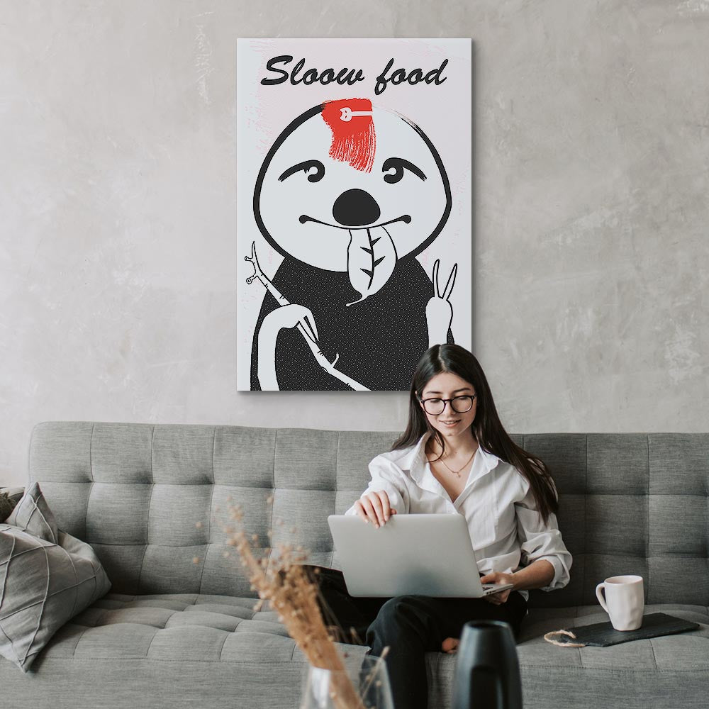 Sloth Trendsetter Funny Canvas Print