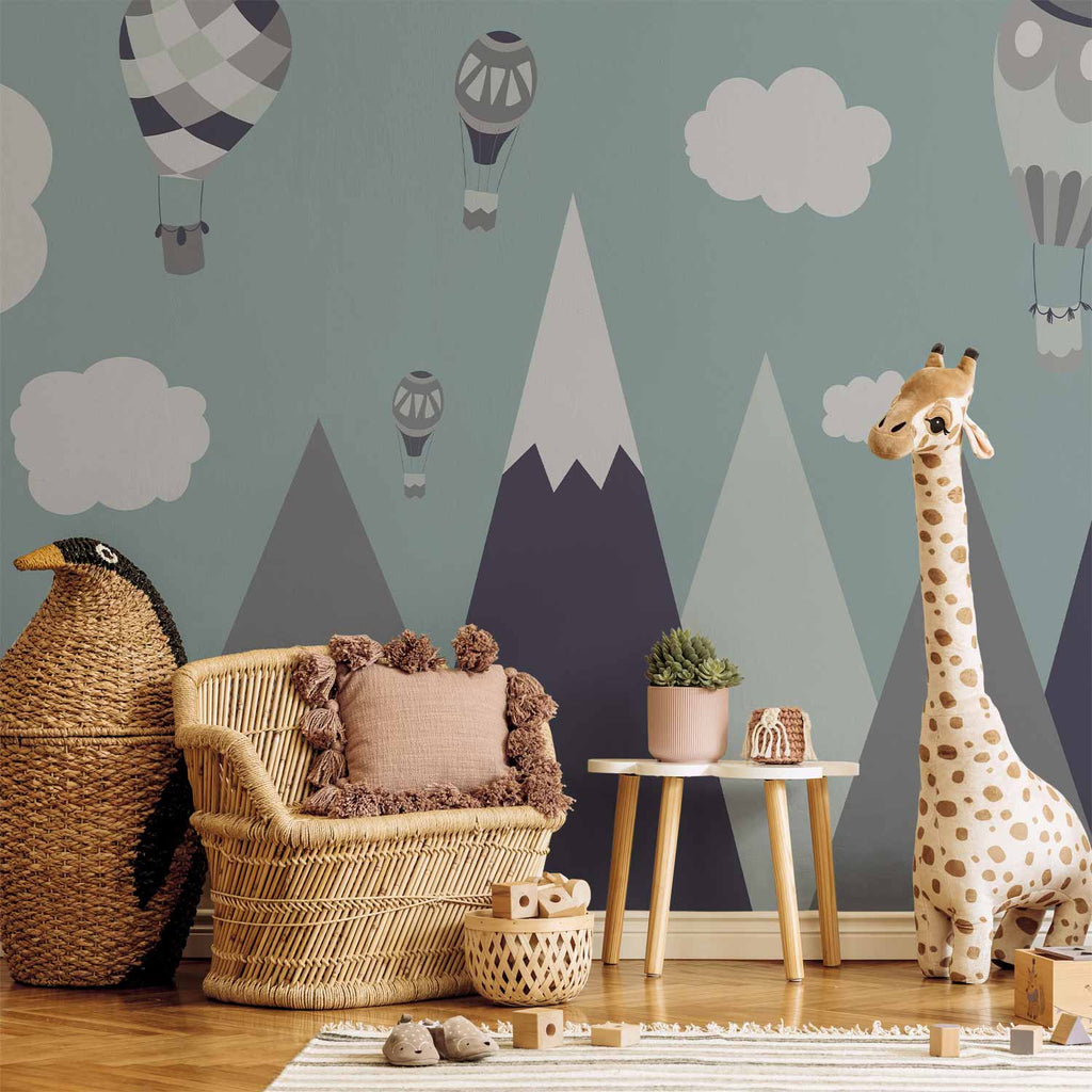 Hot Air Balloon Sky Children's Wall Mural