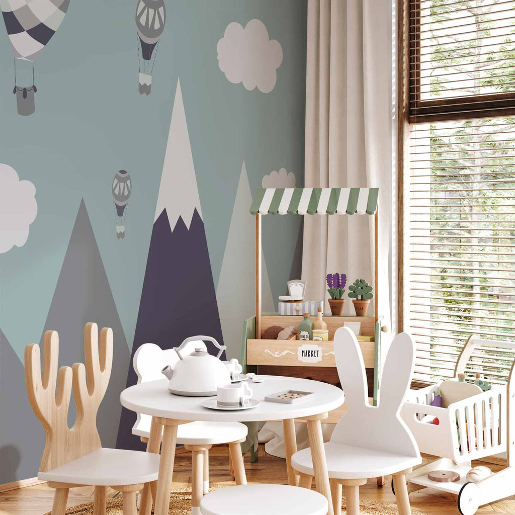 Hot Air Balloon Sky Children's Wall Mural
