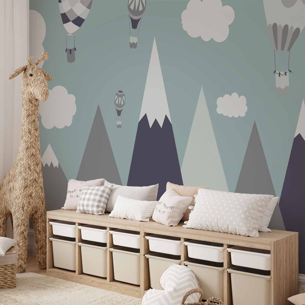 Hot Air Balloon Sky Children's Wall Mural