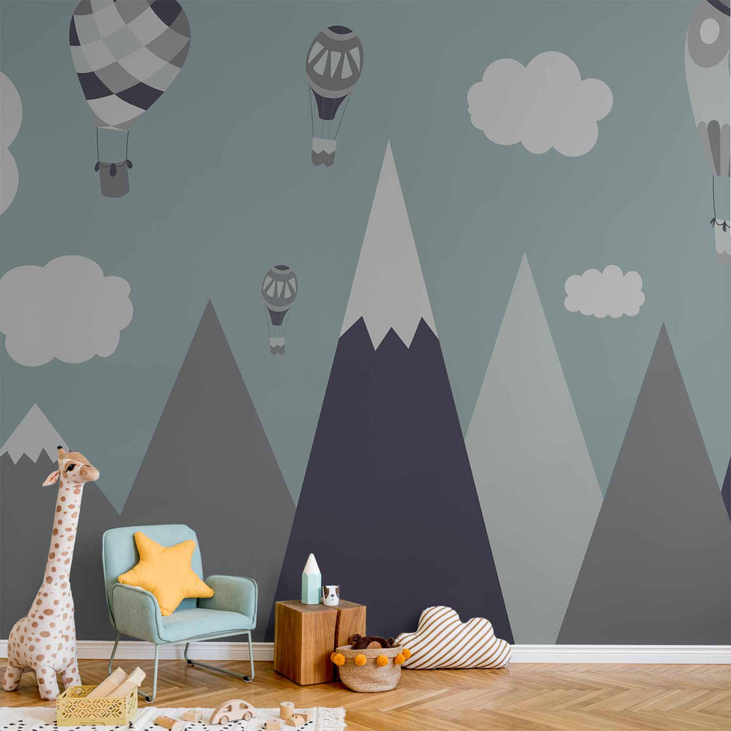 Hot Air Balloon Sky Children's Wall Mural