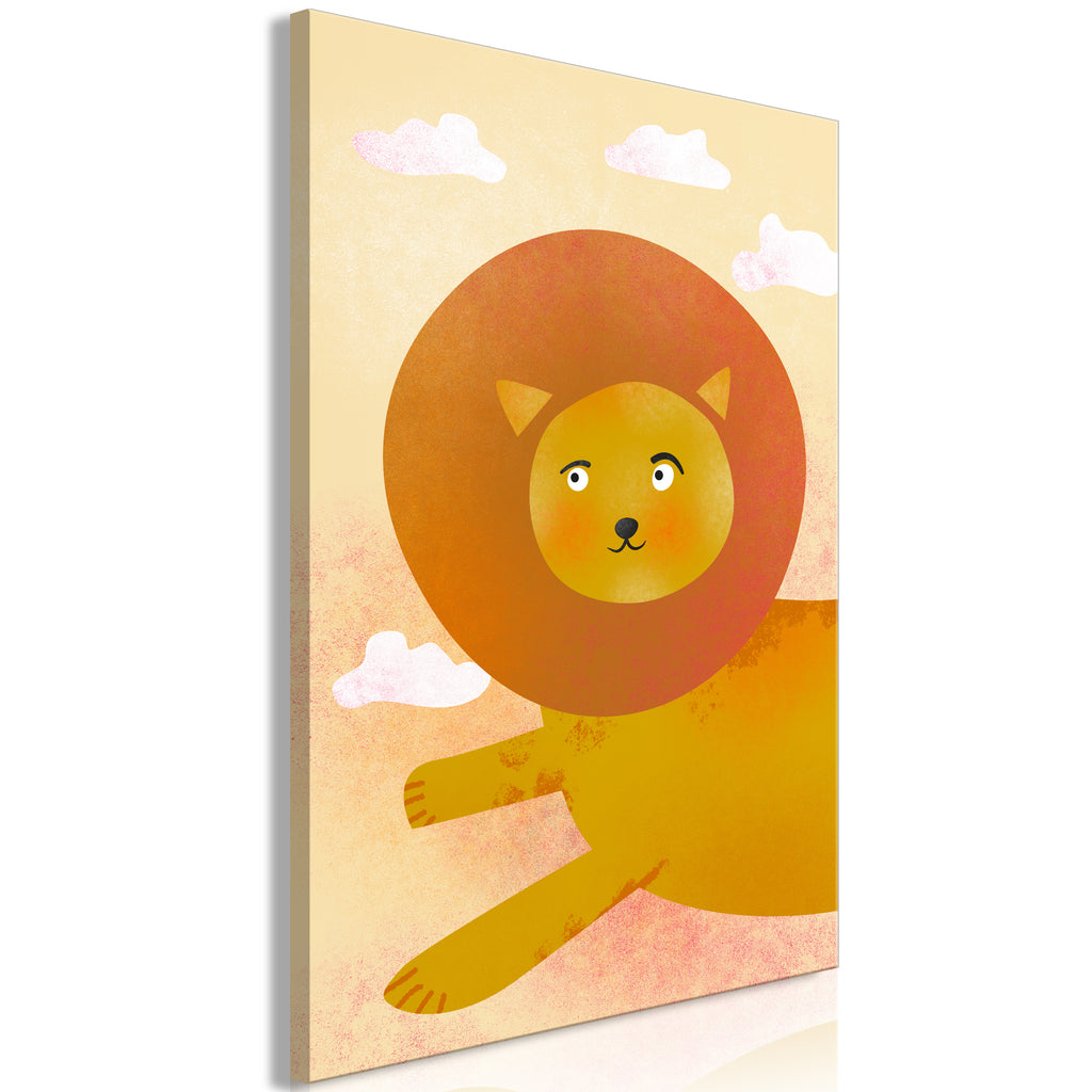 Canvas Print Lion's Fun Vertical 1 Part