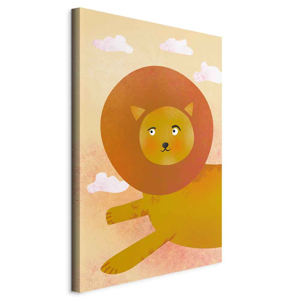 Playful Lion Kids Canvas Print