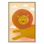 Playful Lion Kids Canvas Print