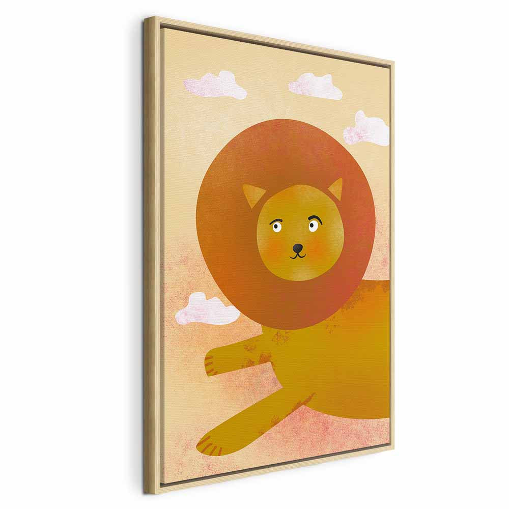 Playful Lion Kids Canvas Print