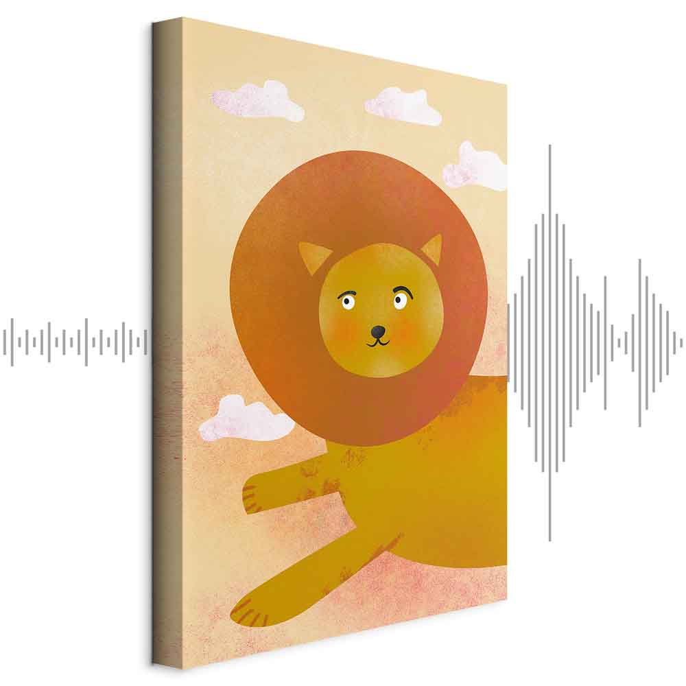 Playful Lion Kids Canvas Print