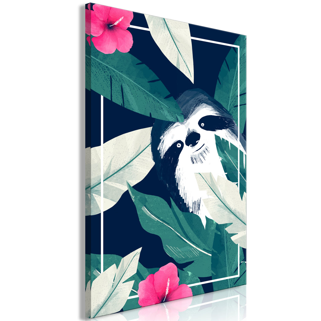 Canvas Print Sloth in Tropics Vertical