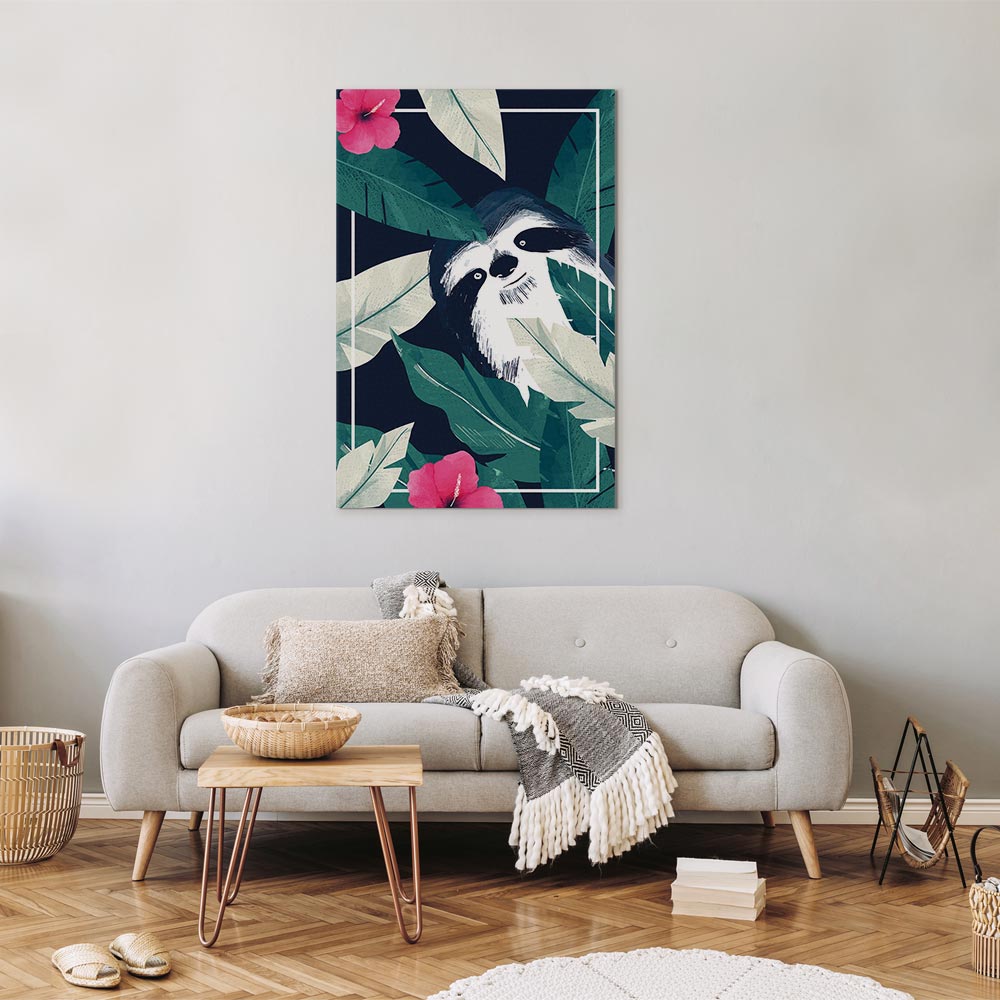 Tropical Sloth Nature Canvas Print