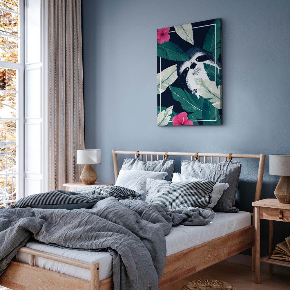 Tropical Sloth Nature Canvas Print