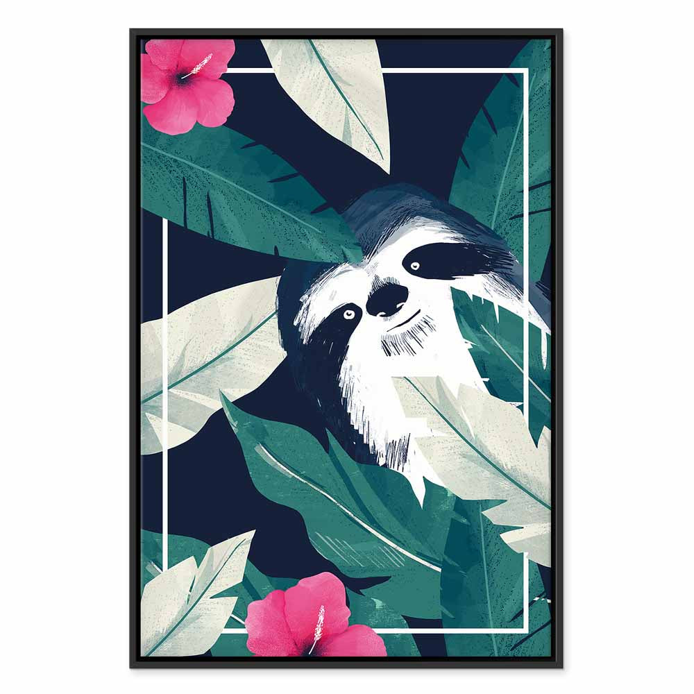 Tropical Sloth Nature Canvas Print