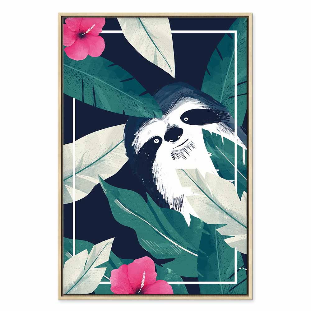 Tropical Sloth Nature Canvas Print
