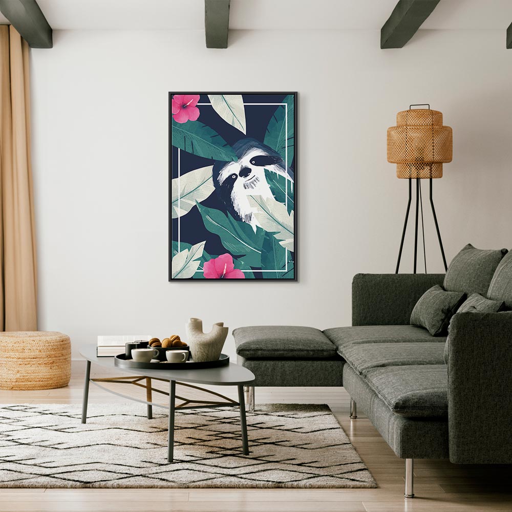 Tropical Sloth Nature Canvas Print