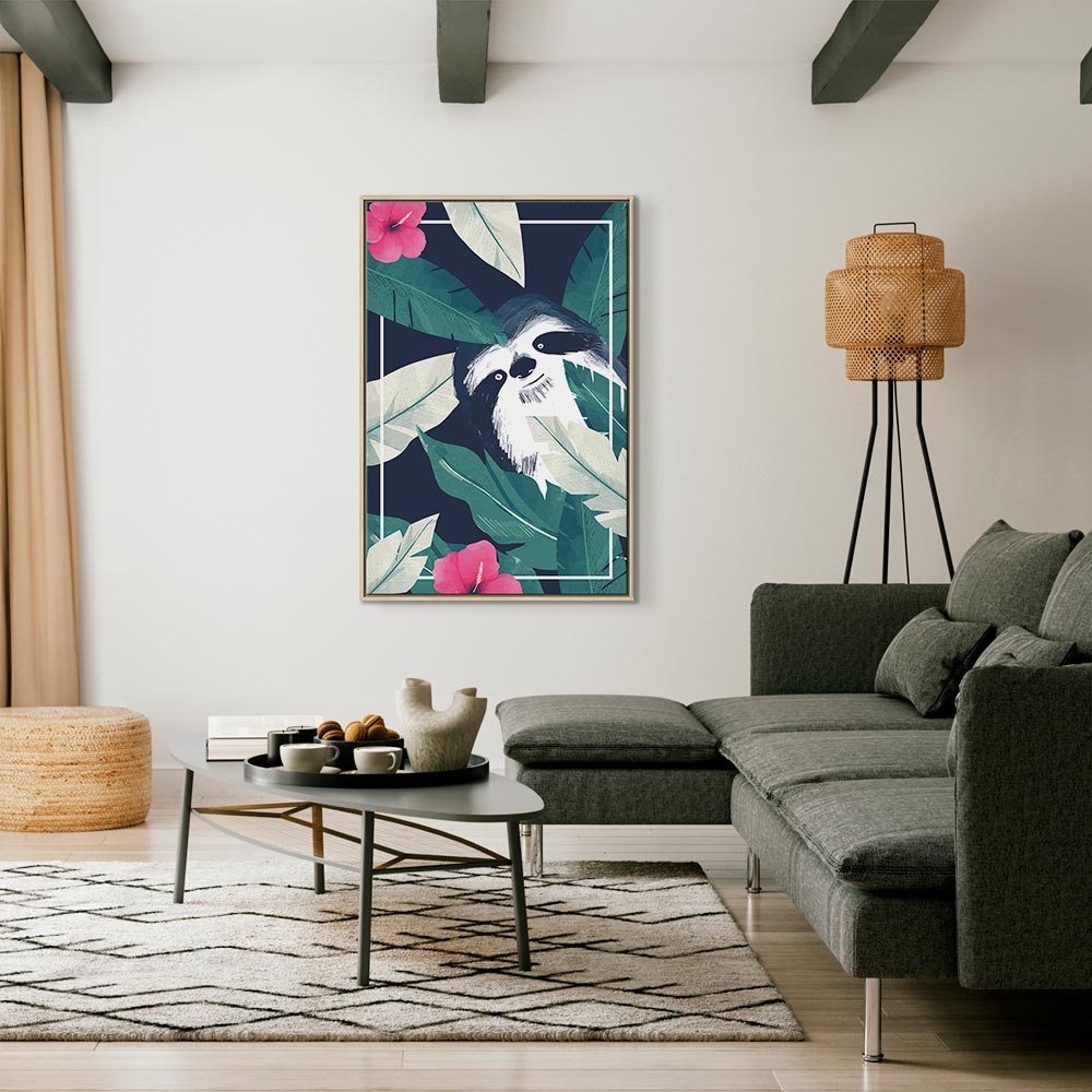 Tropical Sloth Nature Canvas Print