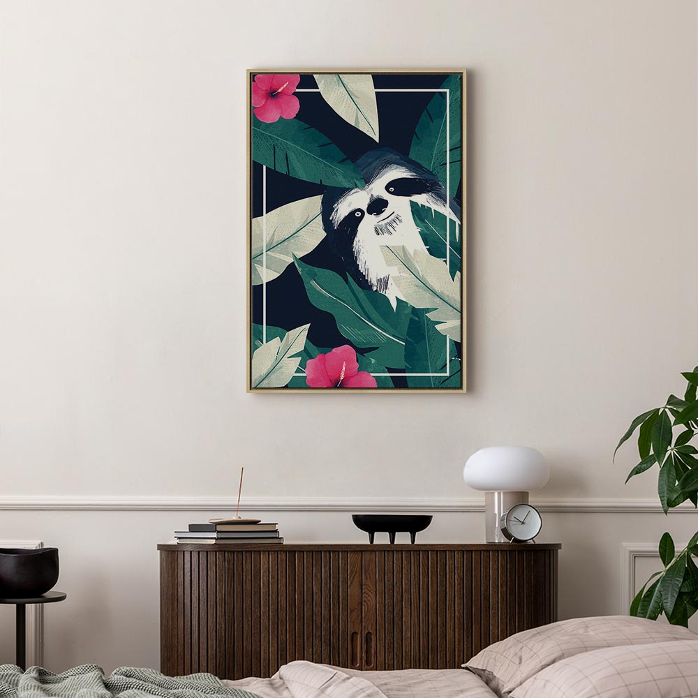 Tropical Sloth Nature Canvas Print