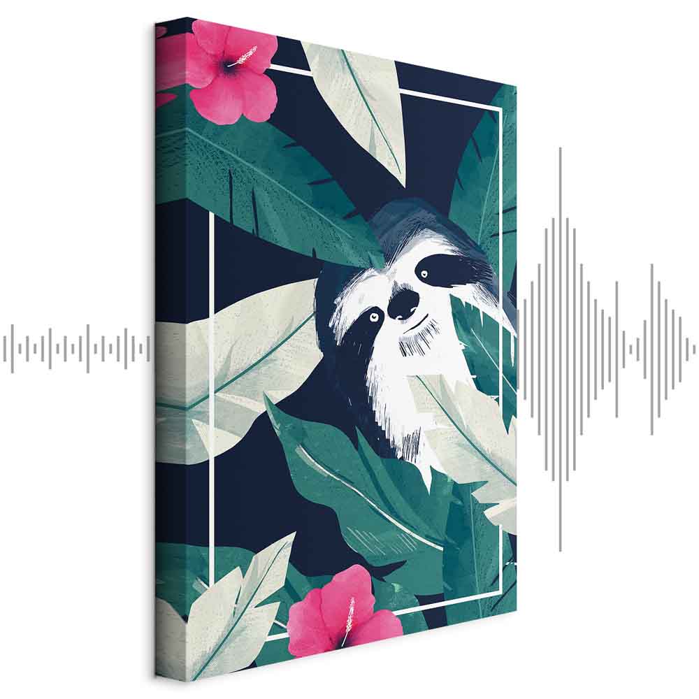 Tropical Sloth Nature Canvas Print