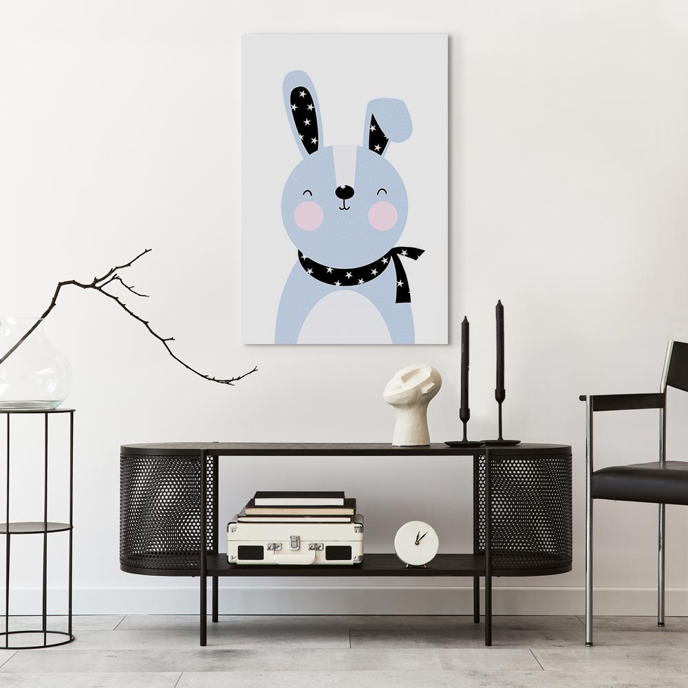 Brave Rabbit Funny Canvas Print