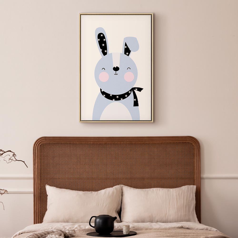 Brave Rabbit Funny Canvas Print