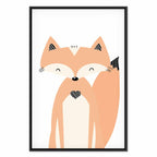 Happy Fox Funny Animal Canvas Print