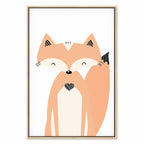 Happy Fox Funny Animal Canvas Print