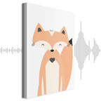 Happy Fox Funny Animal Canvas Print