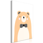 Canvas Print Teddy Bear in Bow Tie - Vertical (1 Part)