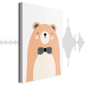 Teddy Bear Bow Tie Funny Canvas Print