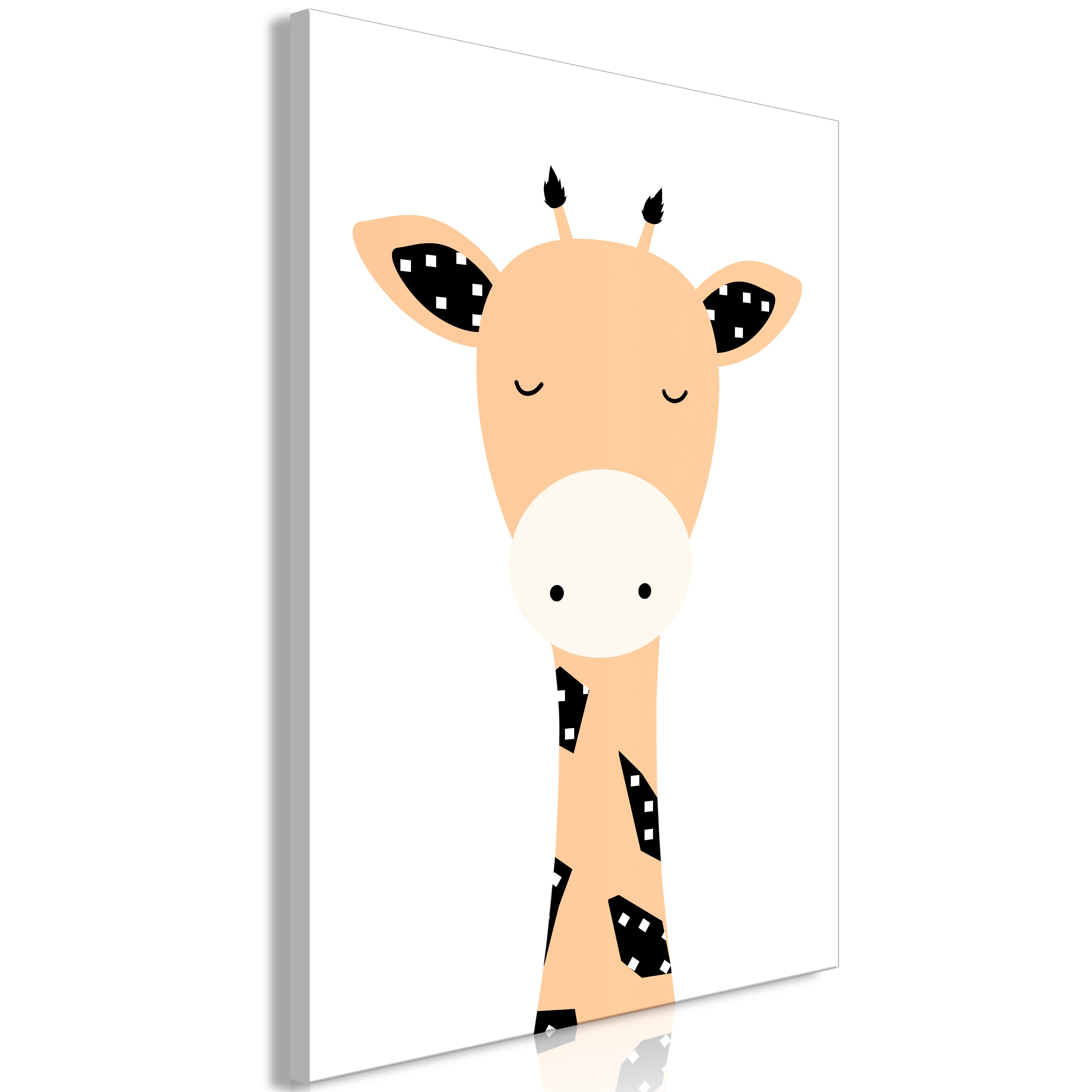 Canvas Print - Funny Giraffe, Vertical, 1 Part