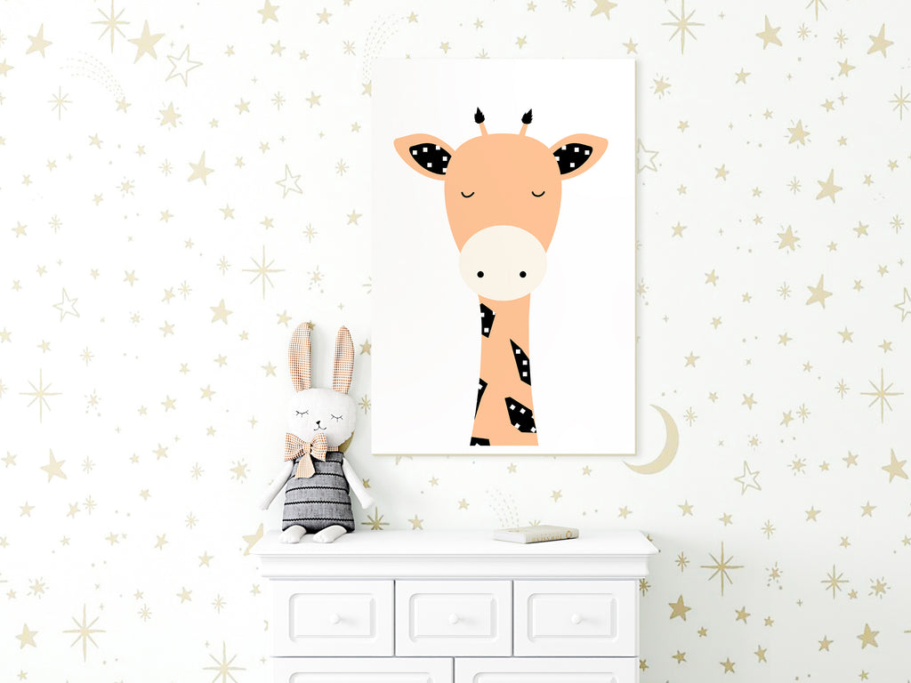 Canvas Print - Funny Giraffe, Vertical, 1 Part