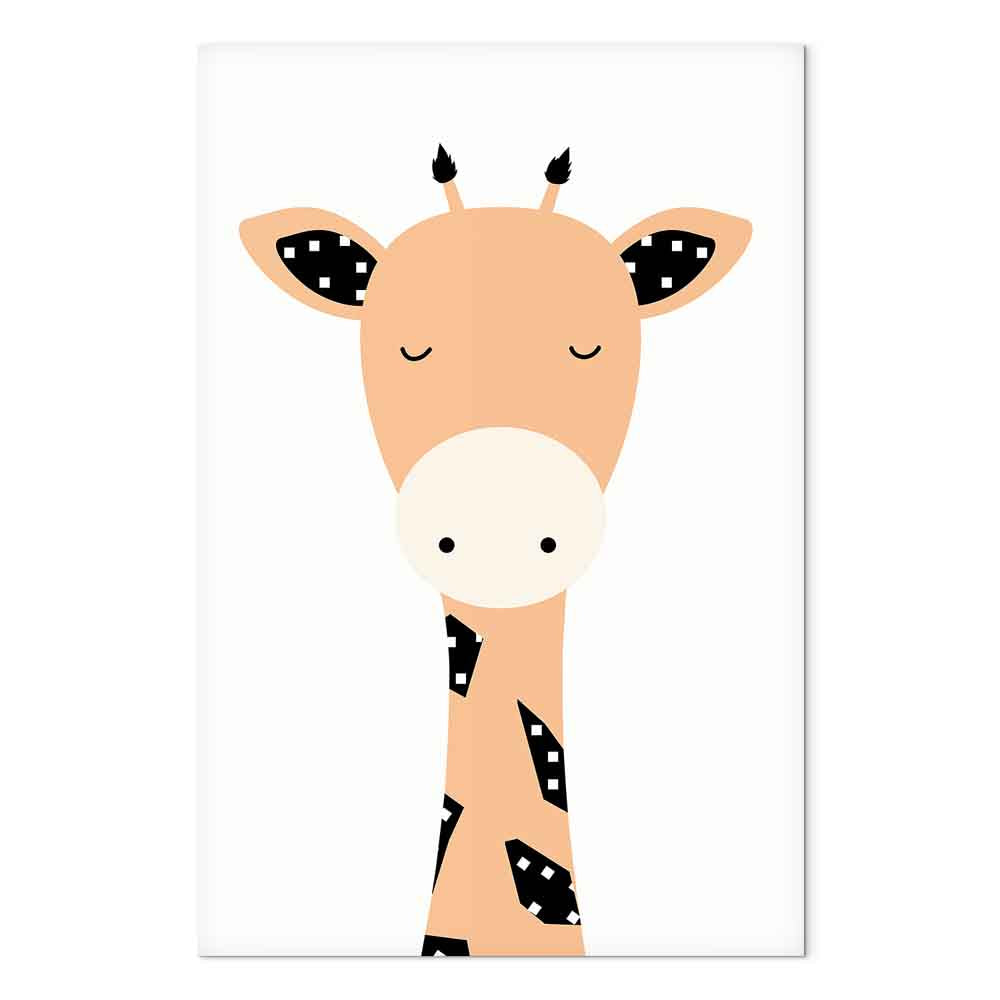 Funny Giraffe Animals Canvas Print